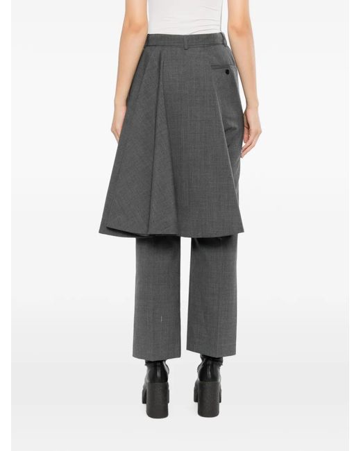 Sacai Gray Layered Belted Trousers