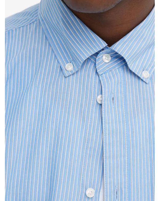 Les Deux Blue Striped-Pattern Shirt for men