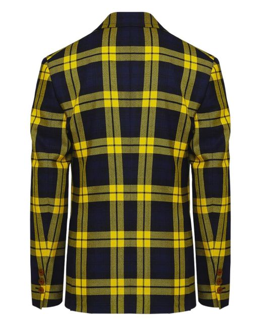 Vivienne Westwood Yellow Checked Wool Blazer for men