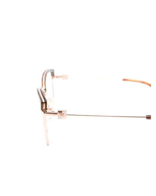Carolina Herrera Pink Tortoiseshell-Effect Geometric-Frame Glasses