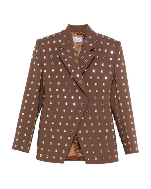 GIUSEPPE DI MORABITO Brown Crystal-Embellished Blazer