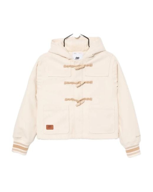 Chocoolate Natural Logo-Patch Cropped Jacket