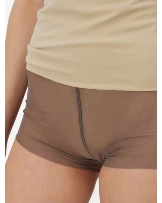 Rick Owens Brown Temple Stretch Shorts