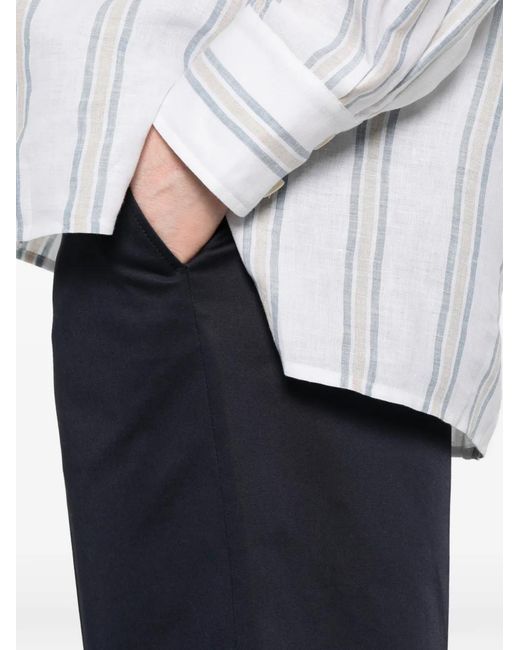 Cellar Door Blue Pressed-Crease Trousers