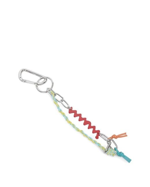 Marni Metallic Logo-Plaque Keyring for men