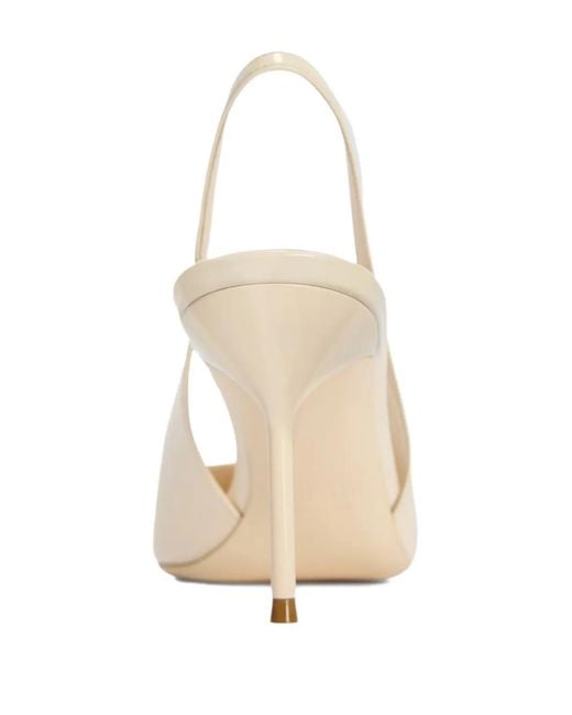 Paris Texas Natural Lidia Point-Toe Slingback Pumps