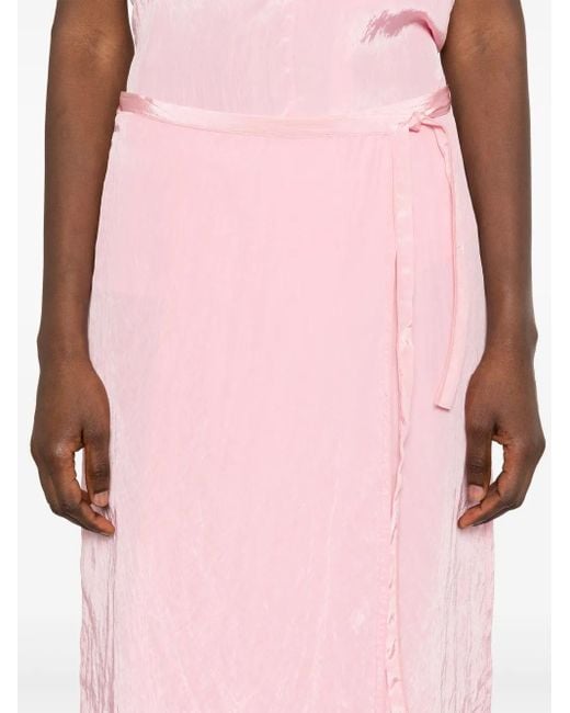 Gonna Midi Con Design Arricciato di Forte Forte in Pink