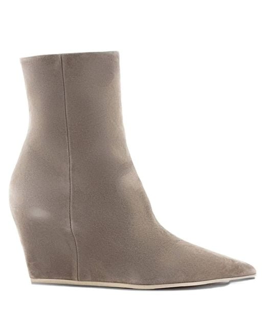 Bottines En Daim À Bout Pointu 100 Mm Vic Matié en coloris Brown