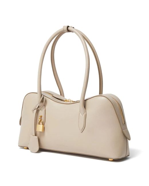 Stella McCartney Natural Ryder Padlock-Detail Grained Tote Bag