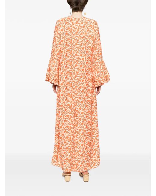 Bambah Pink Ruffled Dress