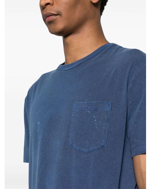 Polo Ralph Lauren Blue Pocket-detailed Cotton T-shirt for men