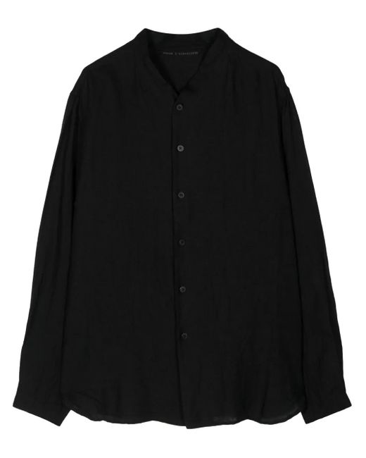 Forme D'expression Black Long-Sleeve Linen Shirt for men