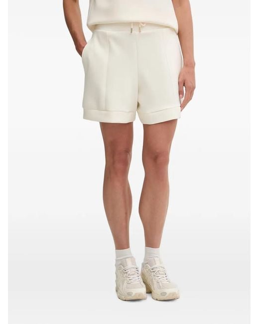 Guess White Drawstring-Waist Panelled Shorts