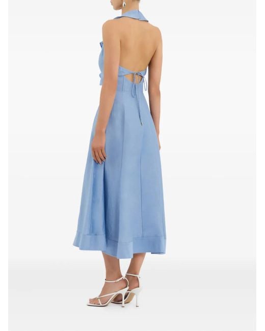 Robe Mi-Longue À Volants Rebecca Vallance en coloris Blue