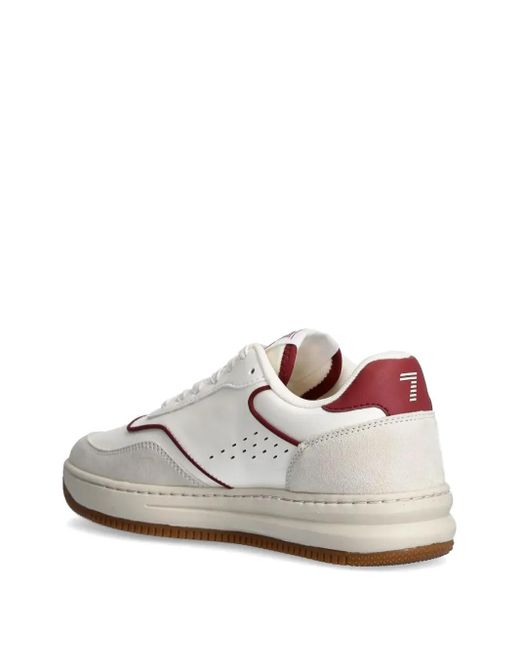 EA7 White Logo-Print Sneakers