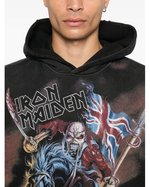Felpa Iron Maiden Con Cappuccio di Represent in Black da Uomo
