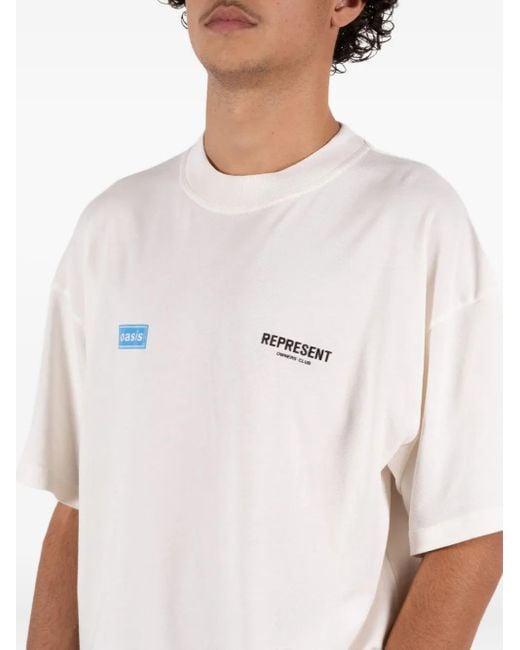 Represent X Oasis T-Shirt mit grafischem Print in White für Herren