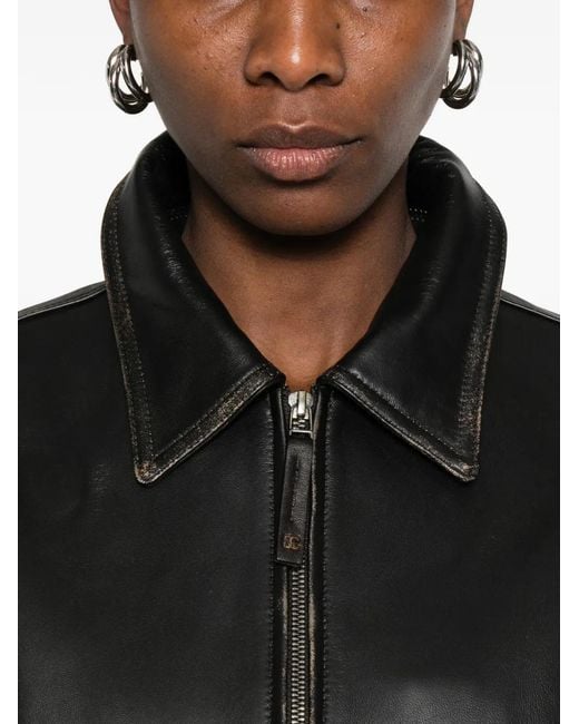 Low Classic Black Collared Zip Jacket