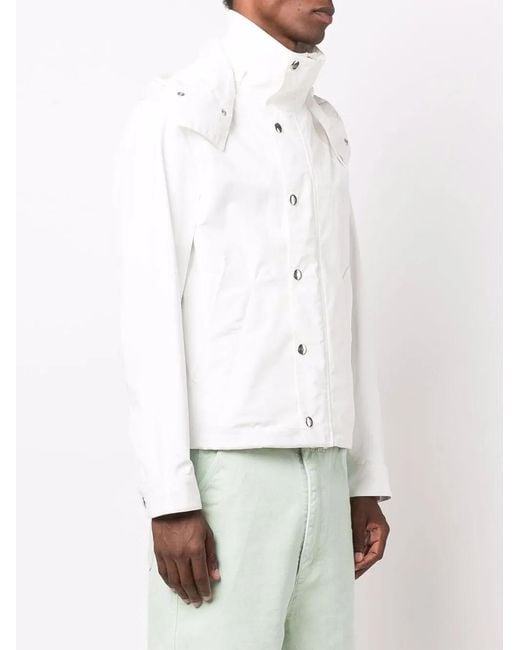 AMI White Cropped Waterproof Jacket