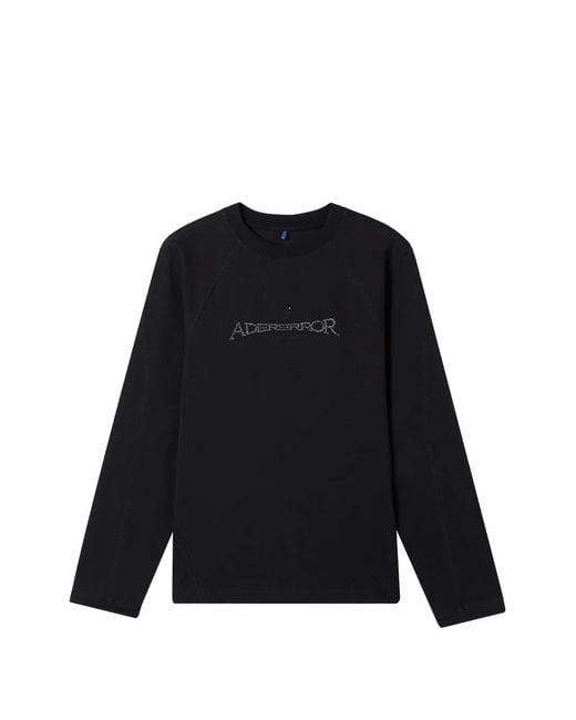 Adererror Black Logo Long-Sleeve Top