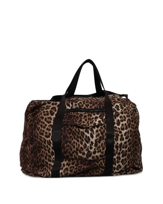 P.A.R.O.S.H. Brown Leopard-Print Top-Handles Luggage