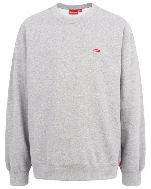 Supreme Gray Box-Logo Crewneck Sweatshirt