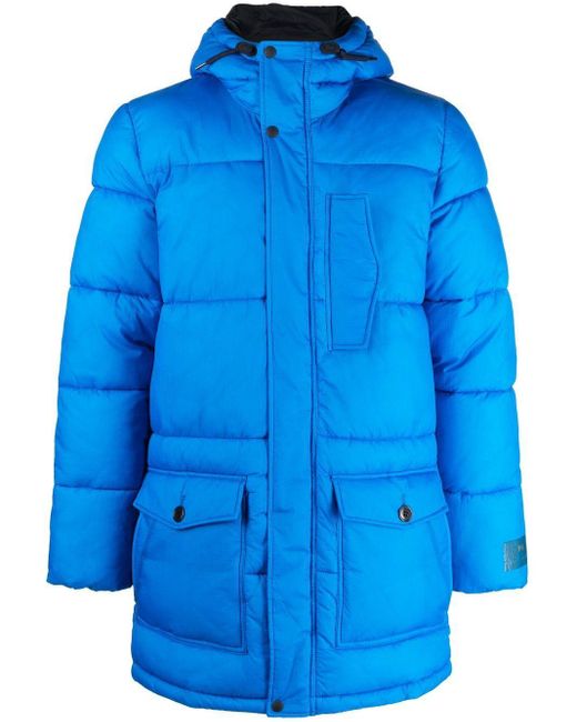 PS by Paul Smith Synthetic Padded Parka Coat in Blue for Men | Lyst