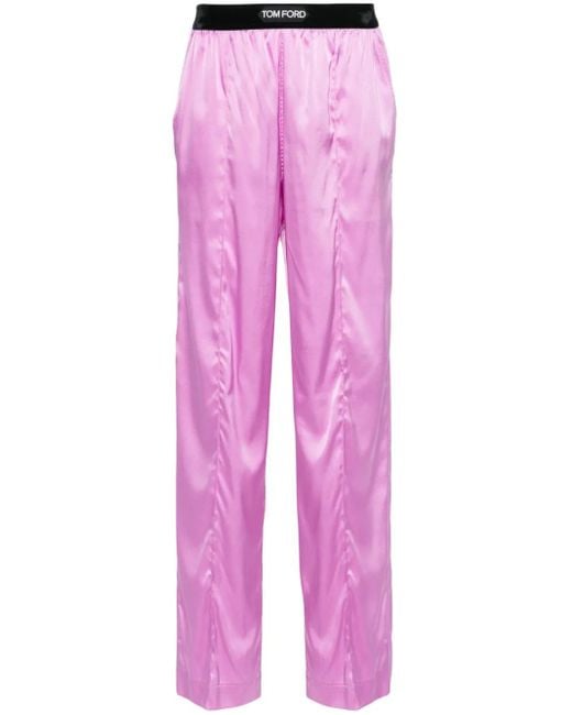Tom Ford Pink Satin Pyjama Trousers