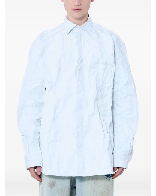 メンズ Vetements コットン シャツ Blue