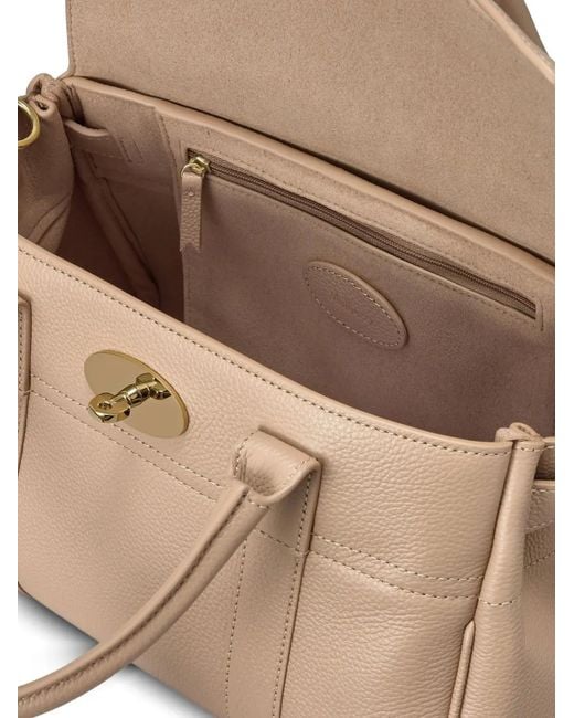 Mulberry Natural Small Bayswater Leather Tote Bag