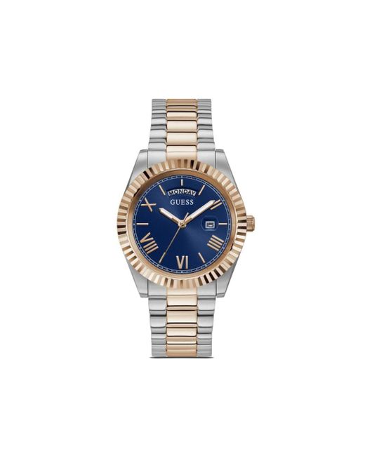 Guess USA Blue Stainless Steel Battery 36mm for men