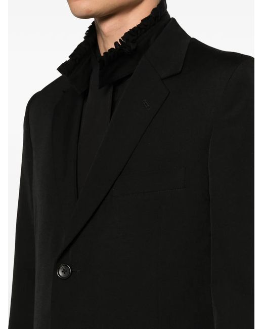 Yohji Yamamoto Black Button-Up Blazer for men