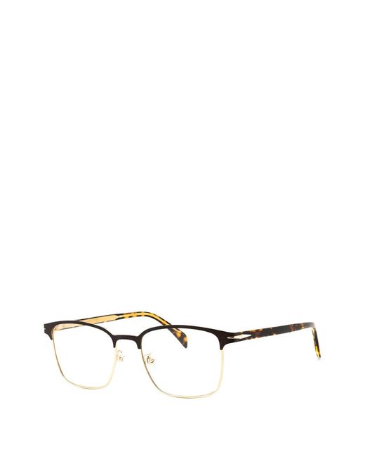 David Beckham White Rectangle-Frame Glasses for men
