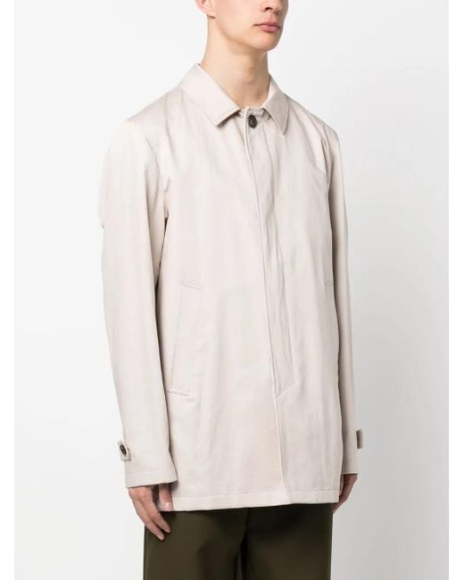 Herno White Single-Breasted Coat for men