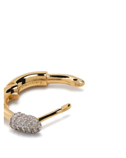 Otiumberg Metallic Small Staple Hoop Earring