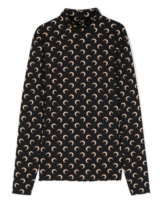 T-Shirt Regenerated Second Skin di MARINE SERRE in Black da Uomo