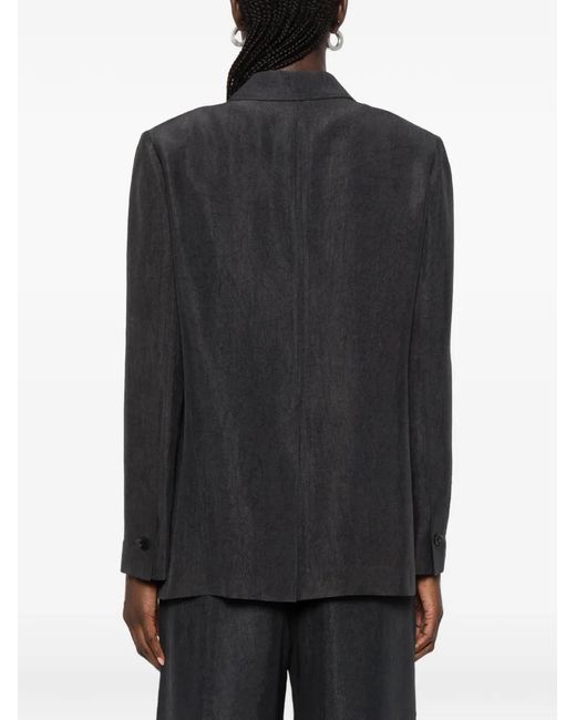 IVORY PARIS Black Veste Grace À Simple Boutonnage