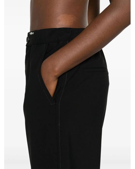 Pantalones con logo bordado Marni de color Black