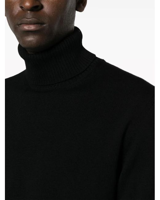 Ballantyne Black Roll-Neck Wool Jumper for men