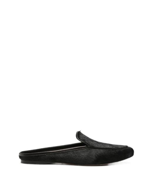 Forte_forte White Almond-Toe Loafers