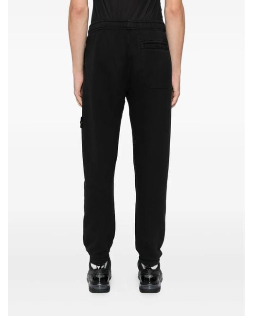 Stone Island Black Cotton Track Pants for men