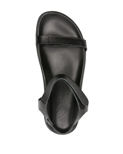 Ancient Greek Sandals White Poros Touch-Strap Leather Sandals