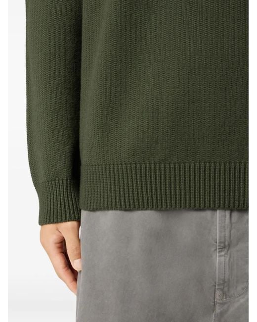Stone Island Green 'Winter Cotton' Crew Neck for men