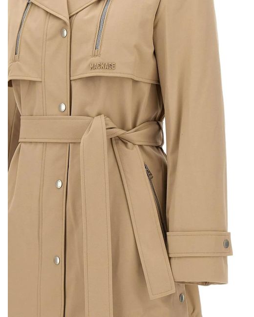 Gabardina Siobhan con cinturón Mackage de color Natural