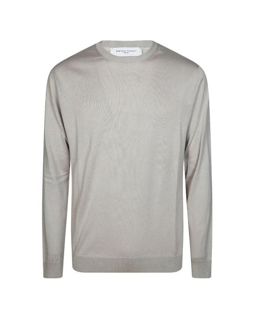 Daniele Fiesoli Gray Fine-Knit Jumper for men
