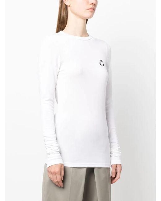 BOTTER White Long-Sleeve Logo-Print T-Shirt