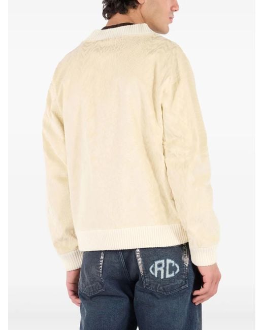 Roberto Cavalli Natural Python-Print Cardigan for men