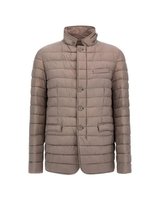Herno Brown Il Giacco Quilted Jacket for men