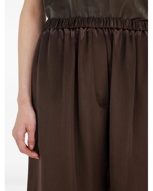 Ferragamo Brown Satin Trousers