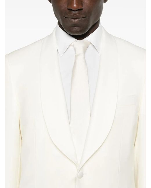 Canali White Wool Suit for men